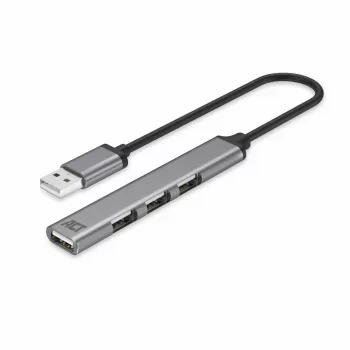 ACT AC6225 USB 2.0 centrmezgls 480 Mbit/s pelēks alumīnijs