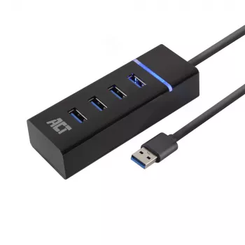 ACT AC6300 USB 3.2 Gen 1 centrmezgls Type-A 5000 Mbit/s Melns