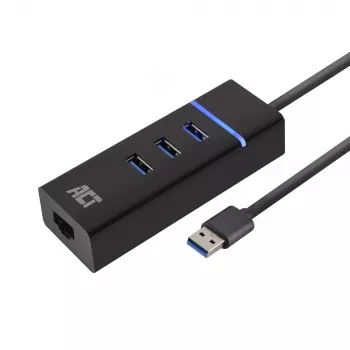 Dokstacija ACT AC6310 USB 3.2 Gen 1 vadu melna Ethernet