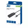 ACT AC6320 interfeisa centrmezgls USB 3.2 Gen 1 (3.1 Gen 1) Type-A 5000 Mbit/s Melns