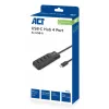 ACT AC6420 centrmezgls USB 3.2 Gen 1 (3.1 Gen 1) Type-C 5000 Mbit/s Melna