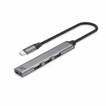 USB Hub ACT AC6425 Type-C 5000 Mbit/s Alumīnijs pelēks