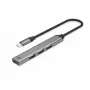 USB Hub ACT AC6425 Type-C 5000 Mbit/s Alumīnijs pelēks