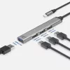 USB Hub ACT AC6425 Type-C 5000 Mbit/s Alumīnijs pelēks