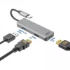 ACT USB-C 4K daudzportu adapteris 2 HDMI monitoriem, USB-A datu ports