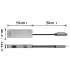 ACT USB-C 4K daudzportu adapteris 2 HDMI monitoriem, USB-A datu ports