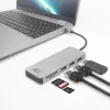ACT USB-C centrmezgls 3.0, 3x USB-A, karšu lasītājs, PD caurlaide