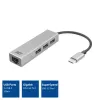 USB-C centrmezgls ACT AC7055 3x USB-A Gigabit Ethernet