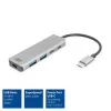 ACT AC7072 USB 3.2 Gen 1 Type-C centrmezgls 5000 Mbit/s Melns Pelēks
