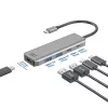 ACT AC7072 USB 3.2 Gen 1 Type-C centrmezgls 5000 Mbit/s Melns Pelēks