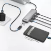 ACT AC7072 USB 3.2 Gen 1 Type-C centrmezgls 5000 Mbit/s Melns Pelēks