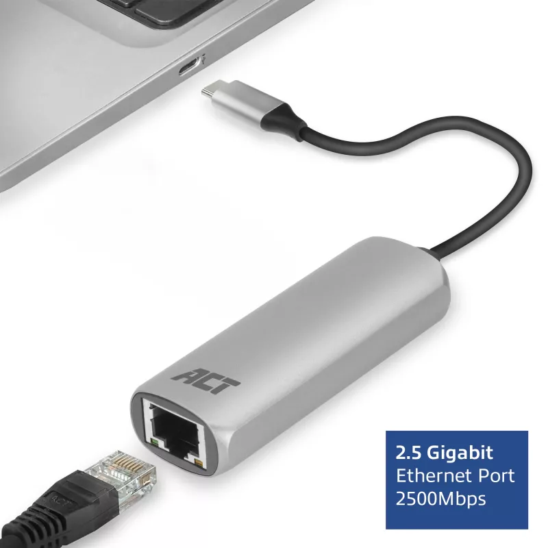 USB centrmezgls ACT AC7081 Type-C 2500 Mbit/s Alumīnijs