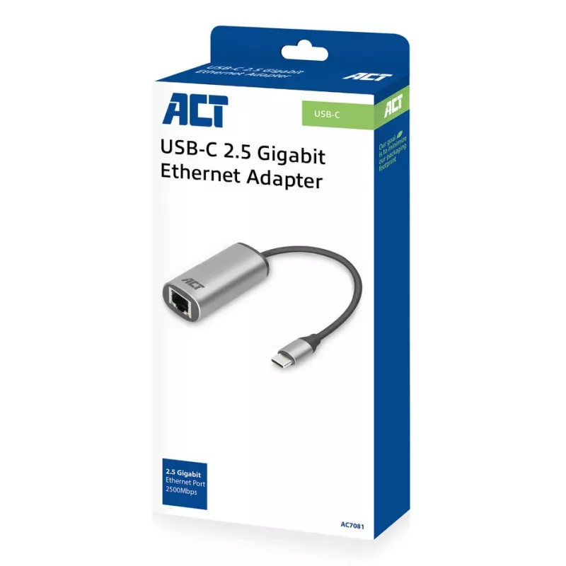 USB centrmezgls ACT AC7081 Type-C 2500 Mbit/s Alumīnijs