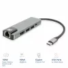 ACT USB-C 4K dokstacija 1 HDMI monitoram, ethernet, USB-A, PD caurlaide