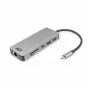 ACT USB-C 4K dokstacija 1 HDMI monitoram, Ethernet, USB-C, USB-A, karšu lasītājs un PD caurlaide