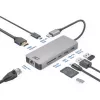 ACT USB-C 4K dokstacija 1 HDMI monitoram, Ethernet, USB-C, USB-A, karšu lasītājs un PD caurlaide
