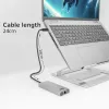 ACT USB-C 4K / 8K 30Hz dokstacija 1 HDMI monitoram, 2,5 Gigabit Ethernet, USB-C 10Gbps, USB-A 10Gbps, 3,5mm audio, PD caurlaide