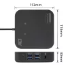 ACT Universālā USB-C dokstacija 4K, 2 HDMI/DisplayPort monitoriem, DisplayLink, kompakts dizains