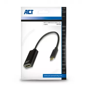 ACT USB-C uz HDMI adapteris AC7310 0,15 m USB Type-C HDMI Type A