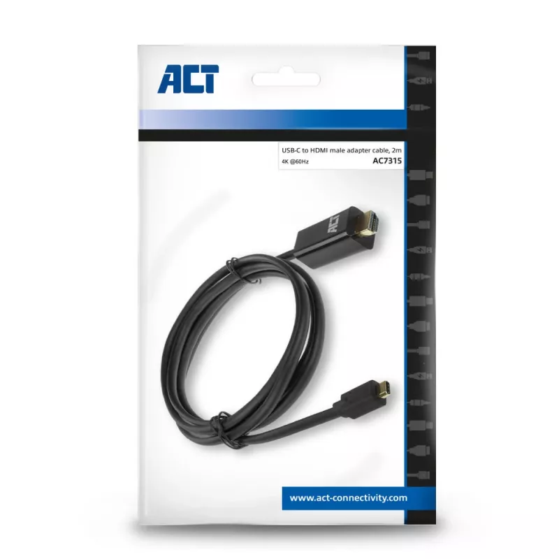 USB-C uz HDMI kabelis ACT AC7315 2 metri