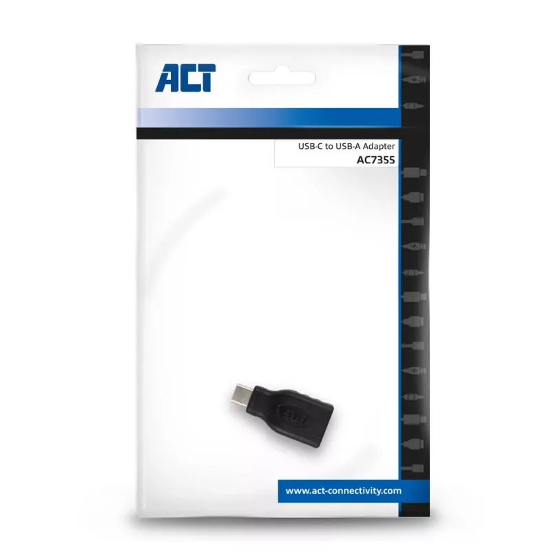 USB-C uz USB-A adapteris ACT AC7355 Melns