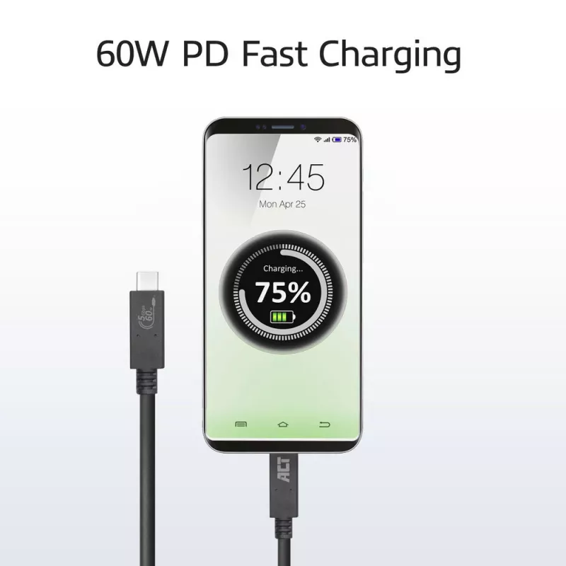 ACT USB 3.0 kabelis USB-C USB-IF sertificēts 2 metri 5 Gbit/s