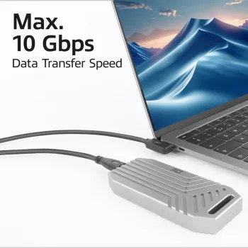 ACT USB 3.0 leņķa kabelis USB-C 1 metrs 5 Gbit/s melns