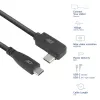 ACT USB 3.0 leņķa kabelis USB-C 1 metrs 5 Gbit/s melns