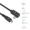 ACT USB 3.0 leņķa kabelis USB-C 2 metri 5 Gbit/s Melns