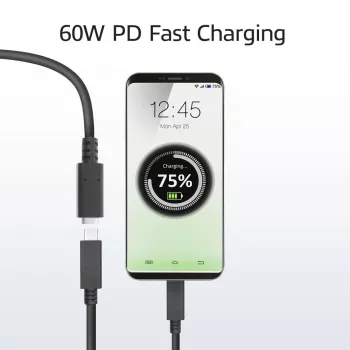 ACT USB 3.0 pagarinājuma kabelis USB-C 2 metri 5 Gbit/s Melns