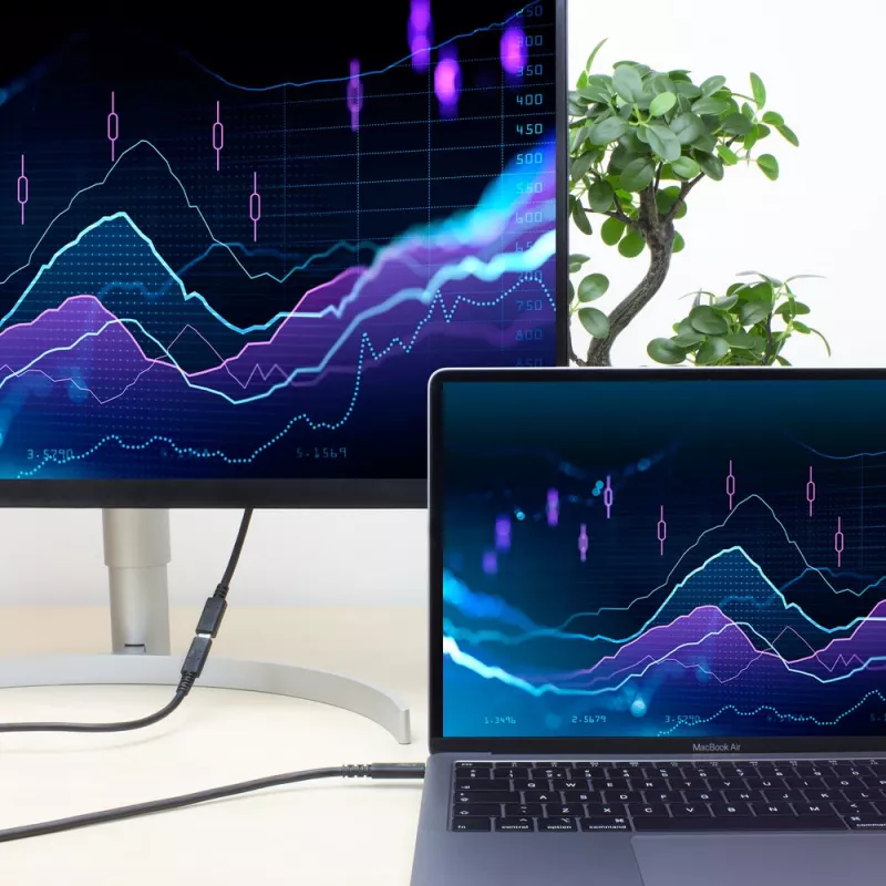 ACT USB 3.0 pagarinājuma kabelis USB-C 2 metri 5 Gbit/s Melns