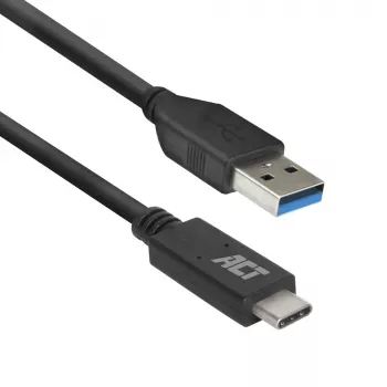 ACT USB 3.0 kabelis USB-A uz USB-C 1 metrs 5 Gbit/s Melns