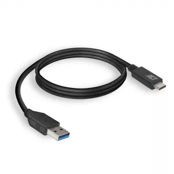 ACT USB 3.0 kabelis USB-A uz USB-C 1 metrs 5 Gbit/s Melns