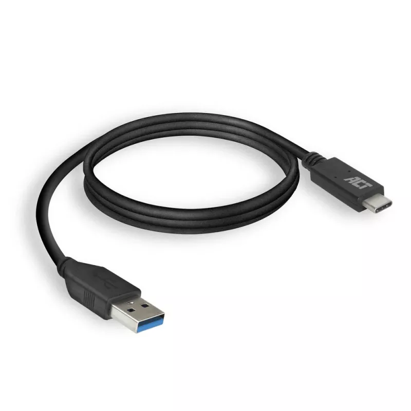 ACT USB 3.0 kabelis USB-A uz USB-C 1 metrs 5 Gbit/s Melns
