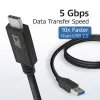 ACT USB 3.0 kabelis USB-A uz USB-C 2 metri 5 Gbit/s Melns