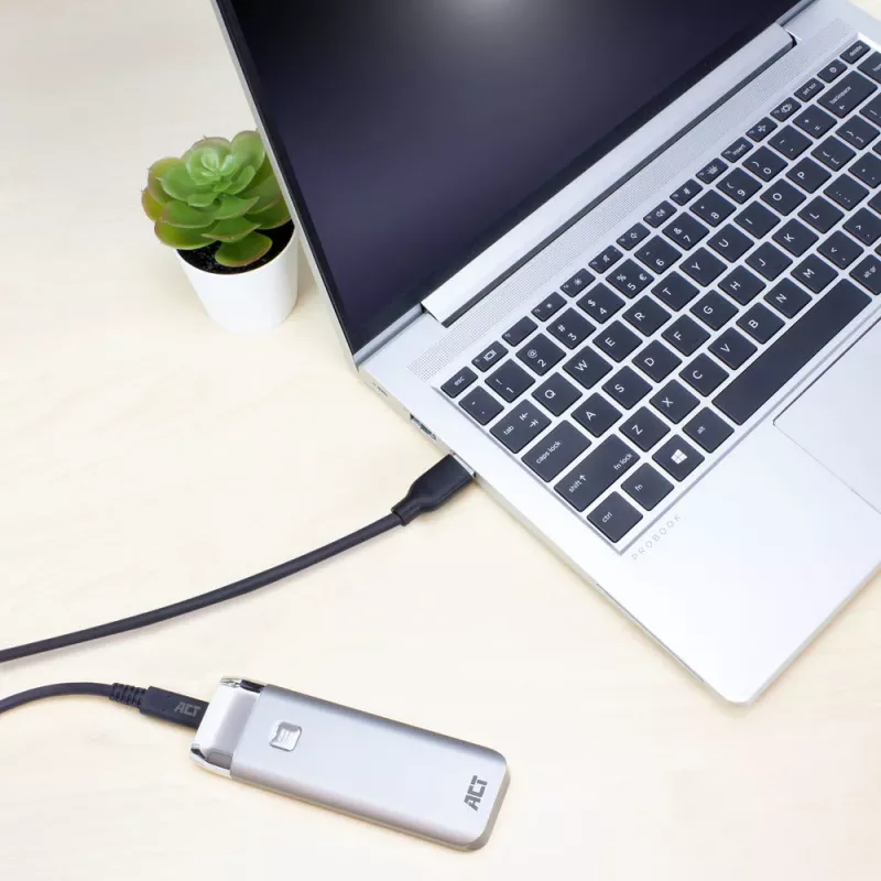 ACT USB 3.0 kabelis USB-A uz USB-C 2 metri 5 Gbit/s Melns
