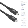 ACT USB4 20Gbps 240W USB Type-C kabelis 0.5m melns