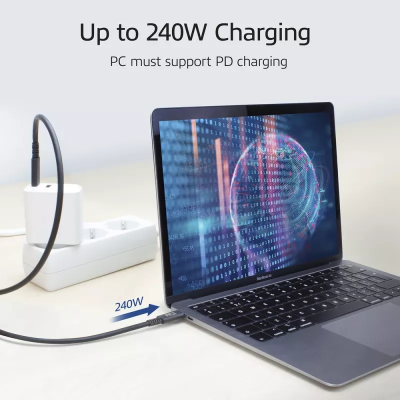 ACT USB4® 20Gbps kabelis, USB-C, USB-IF sertificēts, 1 metrs