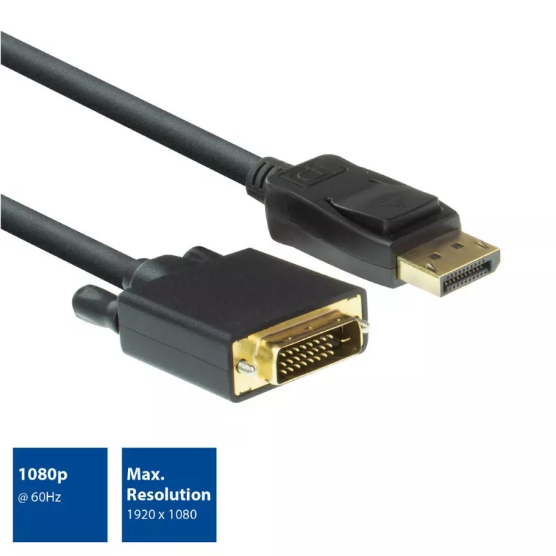 DisplayPort uz DVI adaptera kabelis ACT AC7505 1,8 m