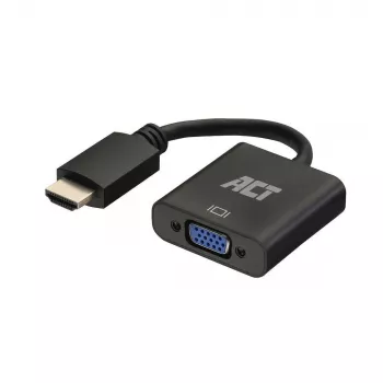 ACT 0,15 metri, HDMI-A vīr. uz VGA siev. adapteris, ar audio
