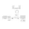 ACT 0,15 metri, HDMI-A vīr. uz VGA siev. adapteris, ar audio