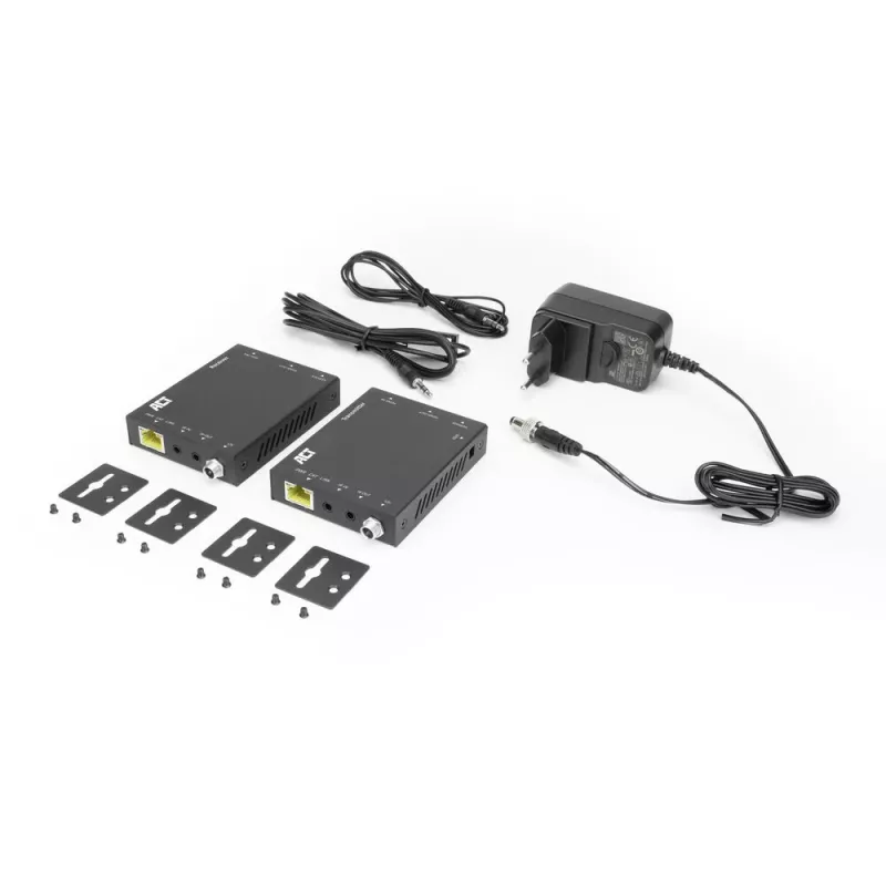 AV raidītājs un uztvērējs ACT 4K HDMI 2.0 pagarinātāja komplekts pa CAT6 UTP ar IR atbalstu 60 metri