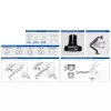 ACT gāzatsperes monitora roka biroja melna AC8311 Clamp/Bolt-through 9 kg