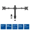ACT Dual monitora statīvs biroja solid pro skava/caururbjamais 12 kg 10-32 collas