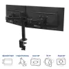 ACT Dual monitora statīvs biroja solid pro skava/caururbjamais 12 kg 10-32 collas