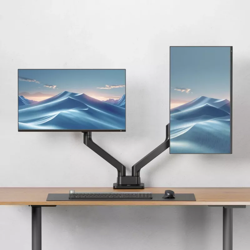 ACT monitora roka 35 collu biroja premium, gāzes atspere, 2 monitori