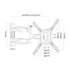 ACT Full Motion TV sienas stiprinājums 23 collas līdz 55 collas VESA 35 kg