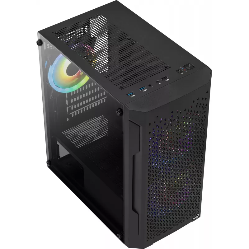 Aerocool Trinity Mini Mini Tower Melns
