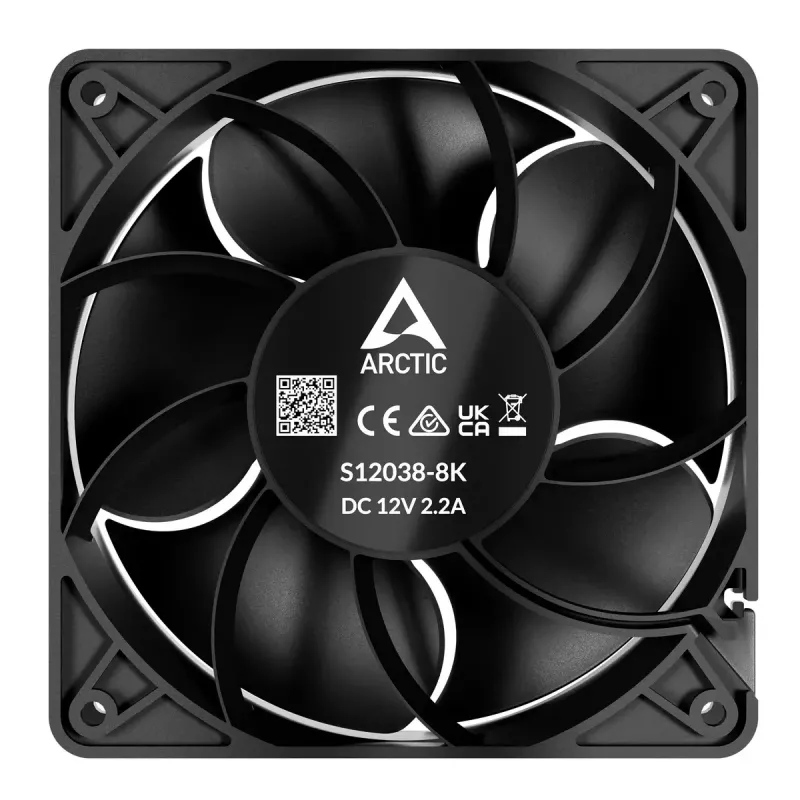 Ventilators ARCTIC S12038-4K 120 mm 4000 apgr./min Gaisa plūsma 180 m³/h