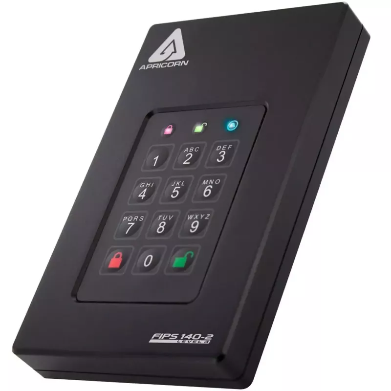 HDD Apricorn 2 TB USB Type-A uz USB Type-C Aegis Fortress L3